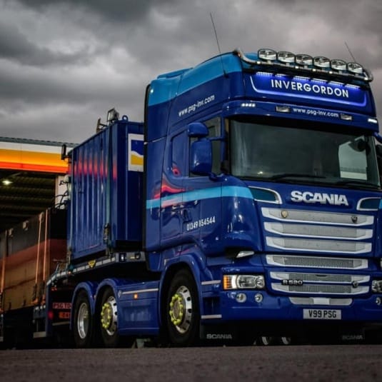 Close-up of truck-mounted crane in heavy-lift support service