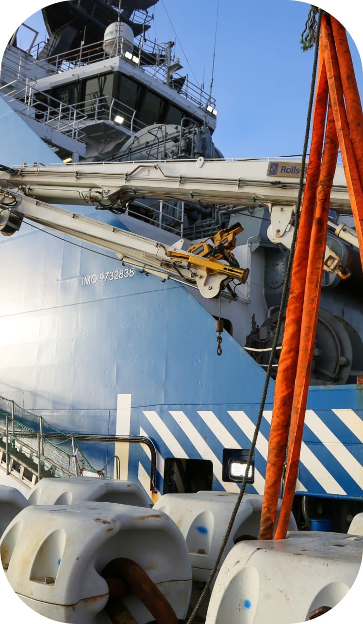 docked cargo with crane