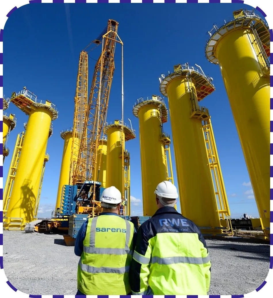 Industrial crane operating in heavy-lift case study scenario