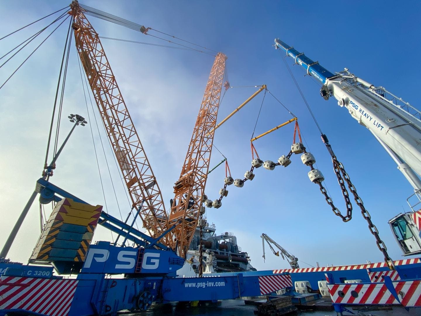 Offshore wind turbine marshalled at port for Kincardine project