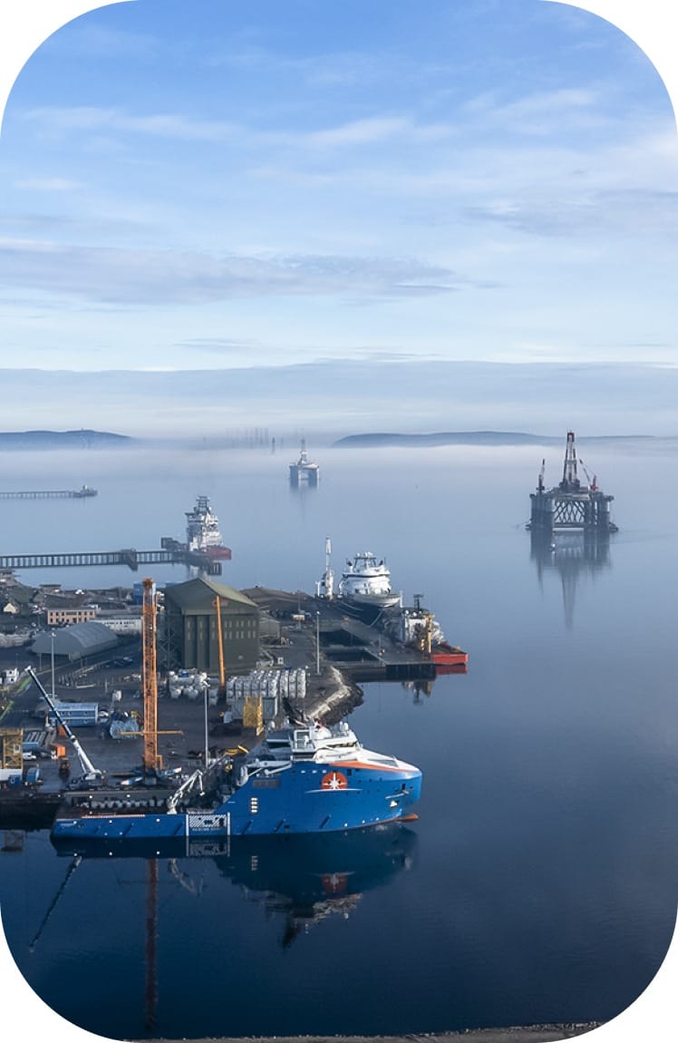 service vessels operating in busy harbour area