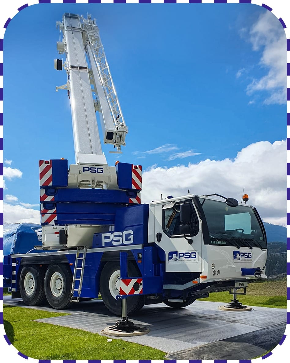 Construction site crane